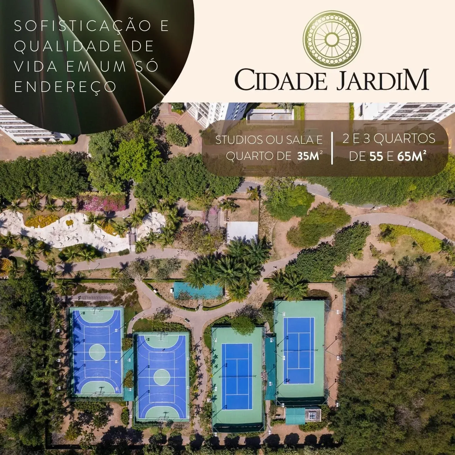In The Park Cidade Jardim de cima pra baixo vendo as quadras